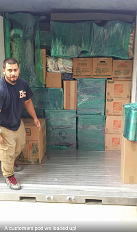 Loading a pod for a customer in Texas